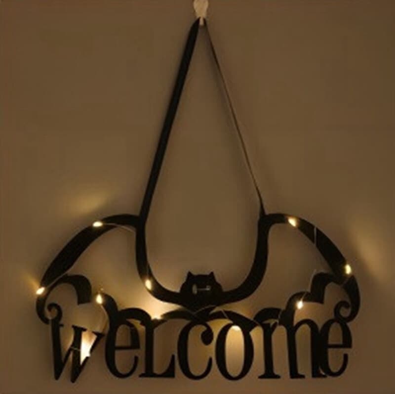 Lot de 3 décorations de porte Halloween à suspendre - Modèles aléatoires