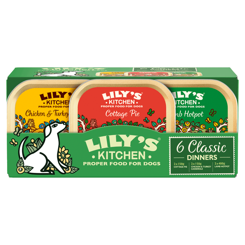 Lily's Kitchen Classic Dinners, pâtée pour chien adulte multipack - 6 x 150 g