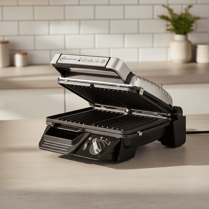 Tefal GC450B32 Gril de contact, 2000 W, thermostat réglable, plaques en fonte