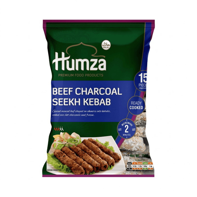 HUMZA Seekh kebabs halal au bœuf cuisson au charbon - 750 g
