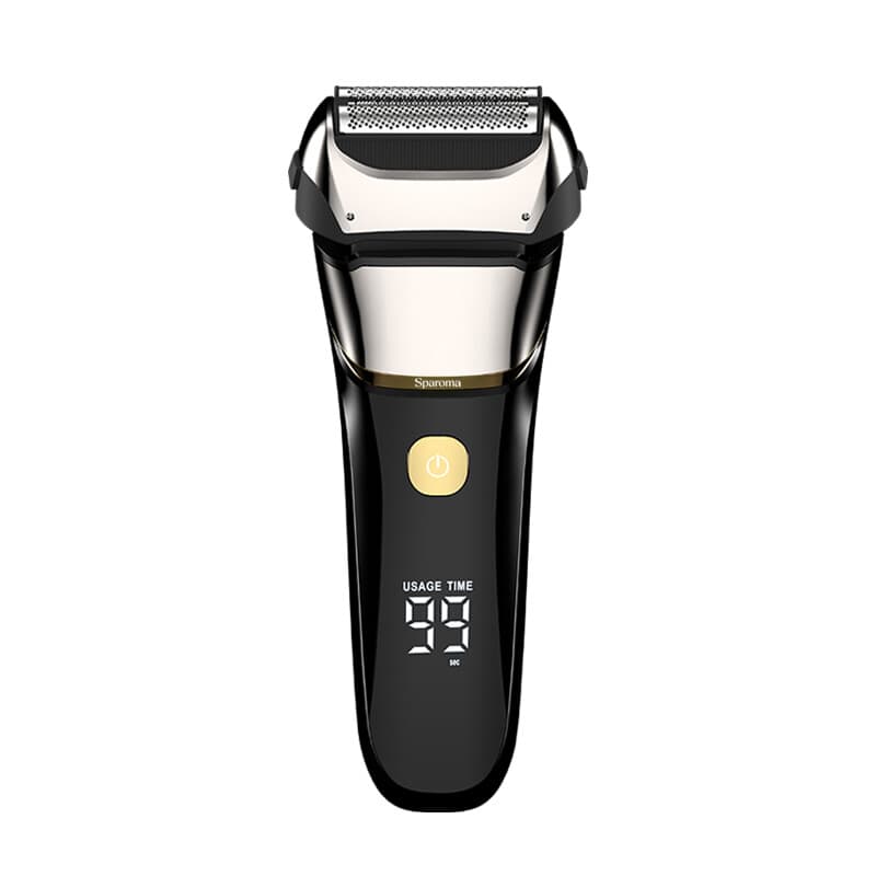 Sparoma Rasoir Électrique pour Hommes – Lames Doubles Flottantes, Affichage Numérique, Rasage à Sec & Humide, Recharge Type-C, Moteur