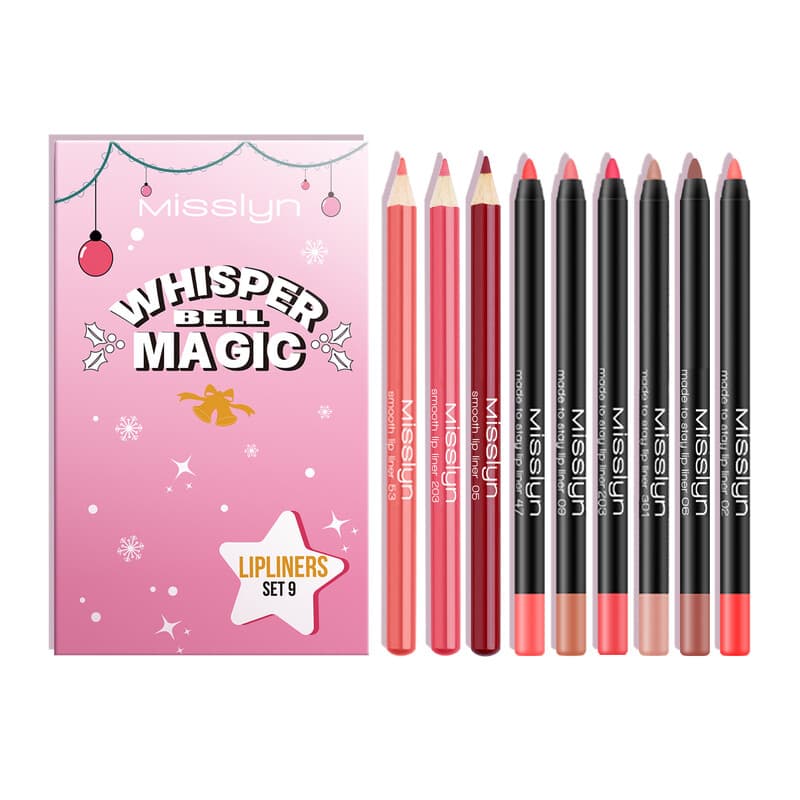 MISSLYN Whisper Bell Magic 2 Coffret de crayons à lèvres dont 3 Smooth Lip Liner et 6 Made To Stay - Teintes 53, 203, 05, 47, 09, 203, 301, 06 et 02