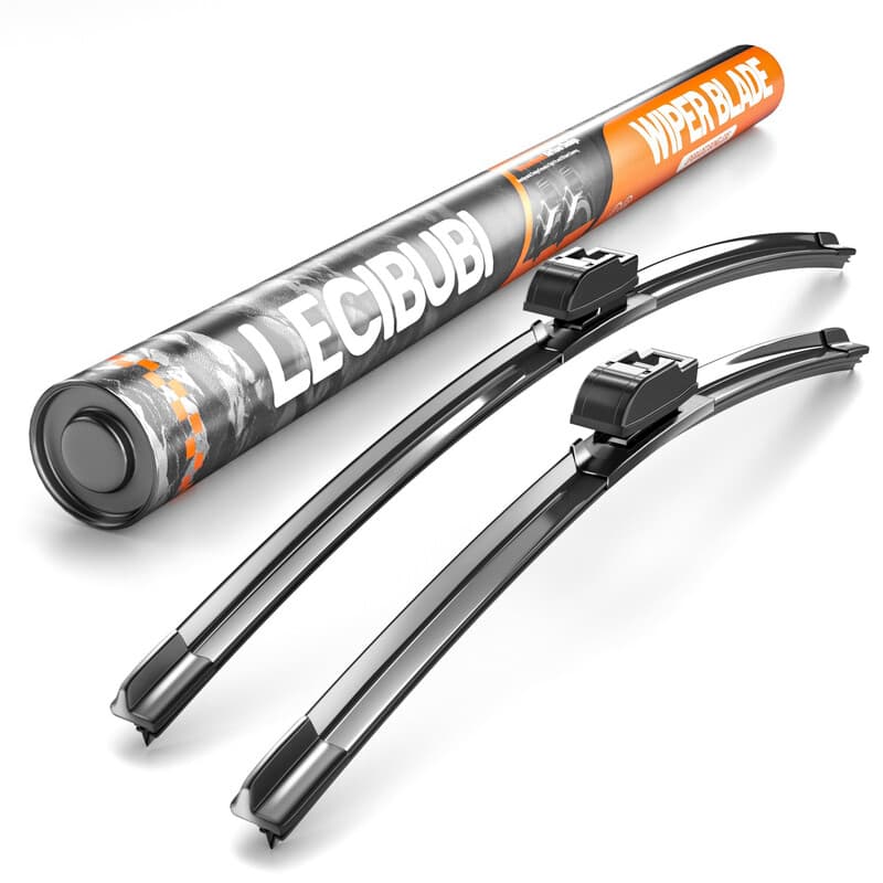 LECIBUBI Essuie-glaces pour Toyota Corolla/Auris, Hyundai i30 GD, Kia Ceed JD, Nissan Qashqai avec crochet U, équipement d'origine - 650 mm + 350 mm