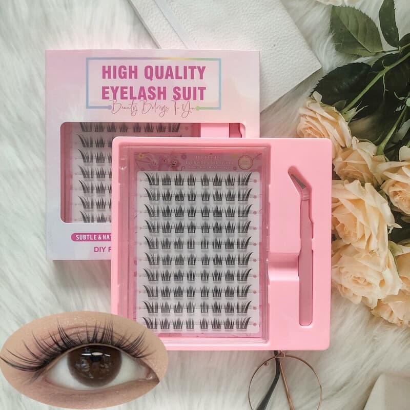 MeoMagic F62 Kit d'extensions de cils pré-collées avec pinces - 120 pièces