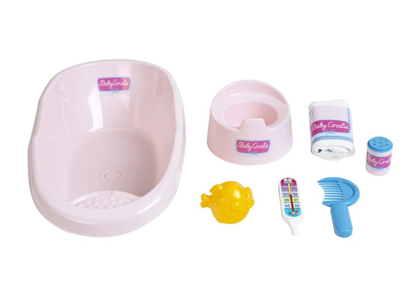 Theo Klein Baby Coralie Baignoire pour poupées avec accessoires