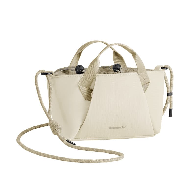 Beneunder LC169 mini sac bandoulière extensible, imperméable, résistant aux salissures grasses et durable, capacité extensible 1.2L-3.6L,