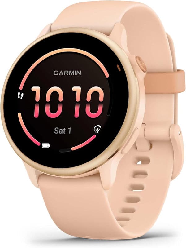 GARMIN vívoactive 6 GPS, Pink Dawn, boîtier rose pêche