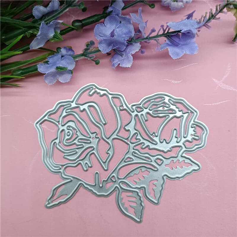 Fleurs de Rose Dies de Découpe en Métal, Fleurs de Rose Dies de Gaufrage Masques DIY Fêtes de Loisirs Créatifs Dies de Découpe pour Cartes de