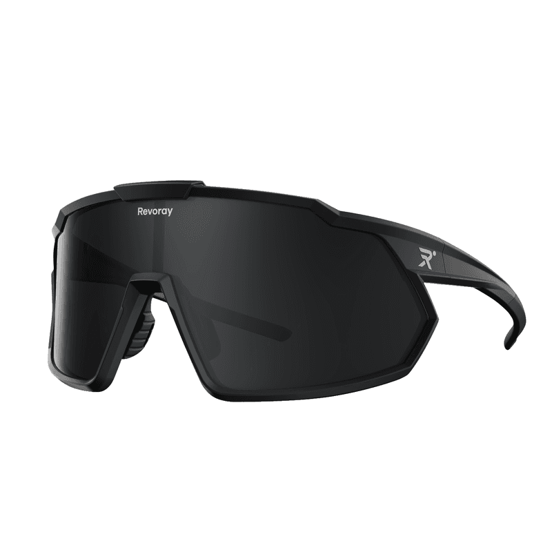 Revoray Y1 Lunettes de soleil de cyclisme avec verres polarisés TAC haute définition, monture TR90 ultra-légère 33g, protection UV 400,