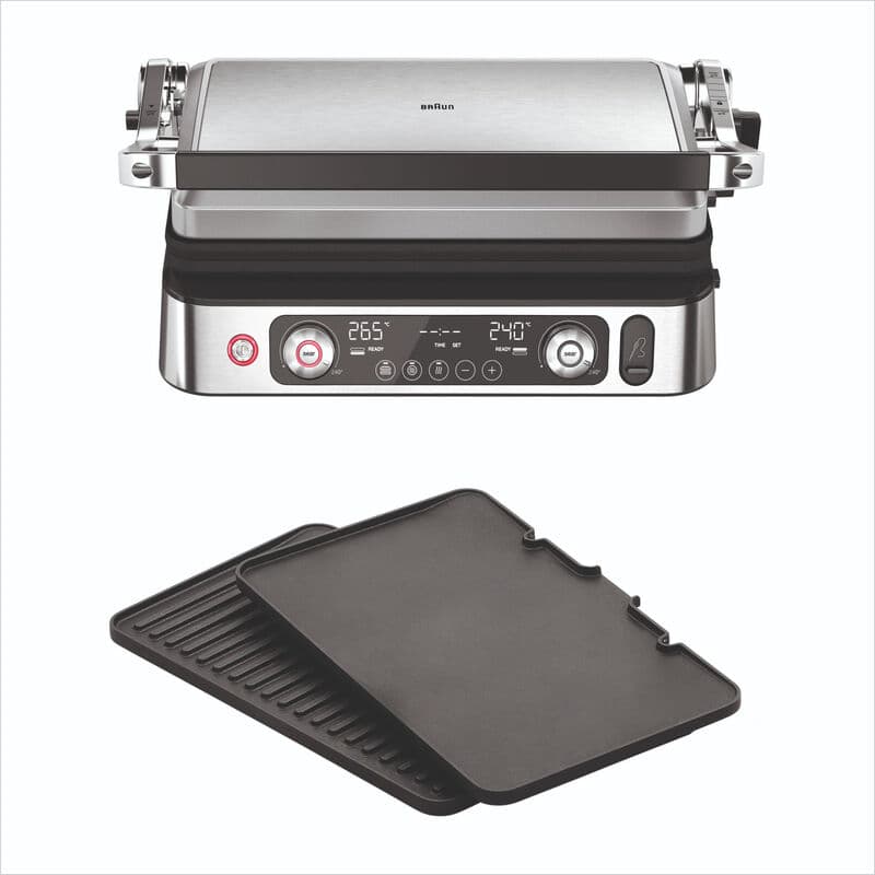 BRAUN MultiGrill 9 Pro, Gril Multifonction PRO, CG9160, Inox/Noir