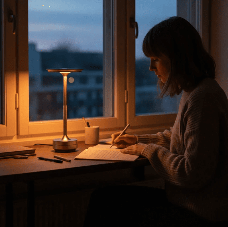 Lampenwelt Lampes de table LED sans fil, batterie, dimmable tactile, nickel, rechargeable par USB, pour fenêtre moderne, salon, chambre d'enfant,