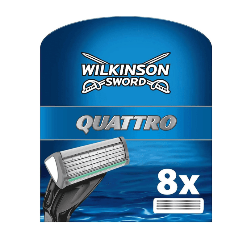 Wilkinson Sword Quattro Lames de rasoir - Lot de 8 lames