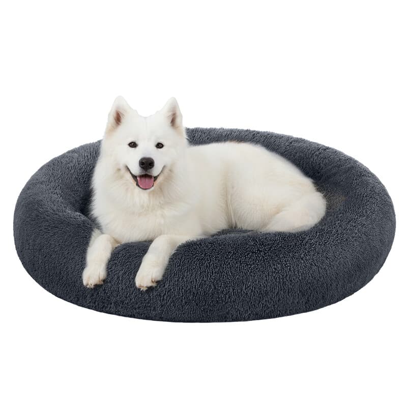 FEANDREA Panier rond pour chien, 120 x 20 cm - Gris foncé