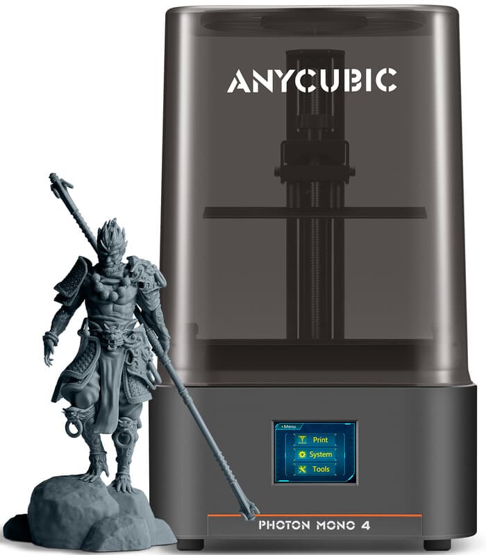 ANYCUBIC JB Version Photon Mono 4 10K Imprimante 3D à résine, écran LCD monochrome de 7 pouces, source lumineuse matricielle LighTurbo, impression