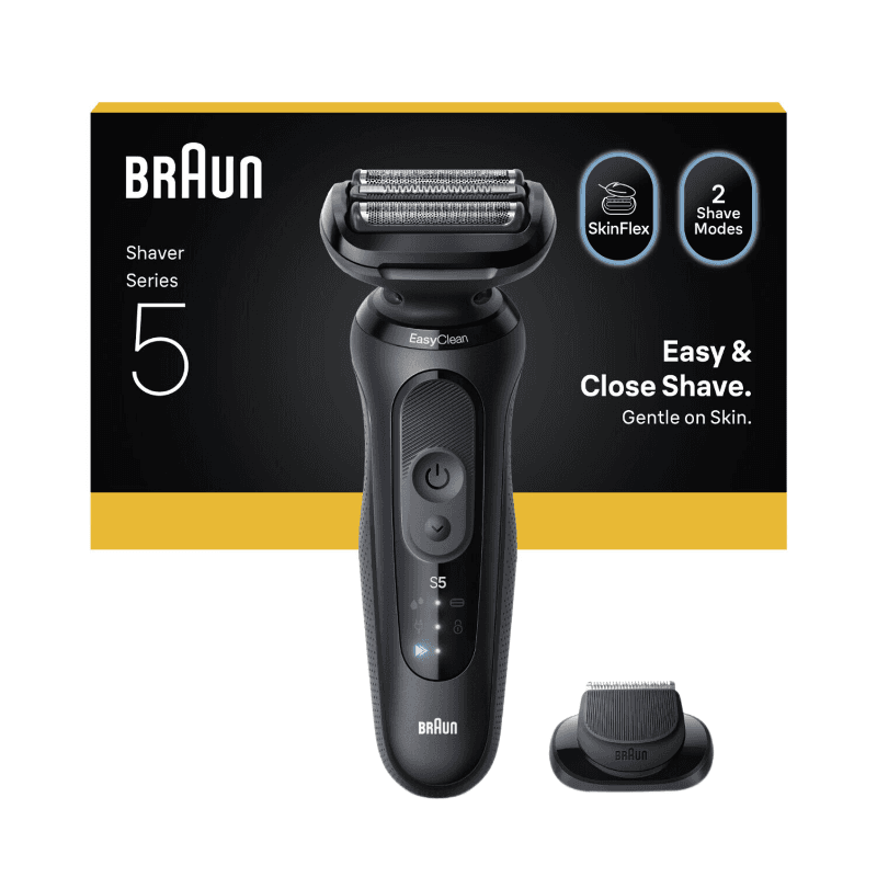 BRAUN Série 5 52-N1200s Rasoir à grille 1 unité Réglages personnalisés Tondeuse de précision 100 % étanche