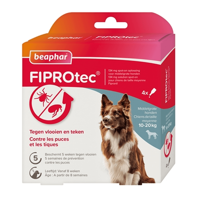BEAPHAR Fiprotec Spot On pour chiens 10-20 kg 3+1 pipettes