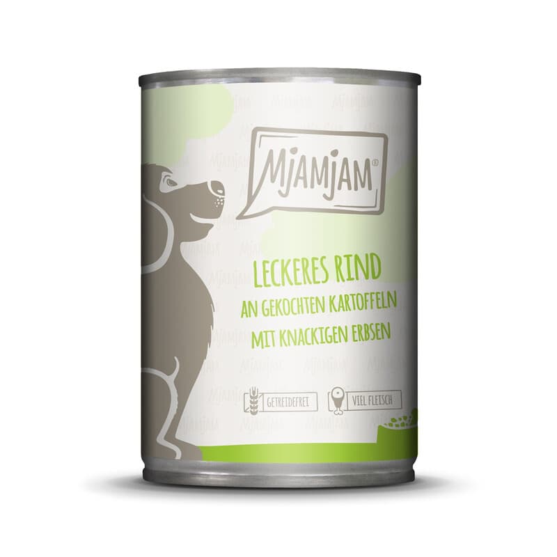 MjAMjAM Aliment pour chien au bœuf, pommes de terre et petits pois - 400 g