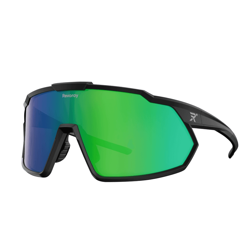 Revoray Y1 Lunettes de soleil de cyclisme avec verres polarisés TAC haute définition, monture TR90 ultra-légère 33 g, protection UV 400,