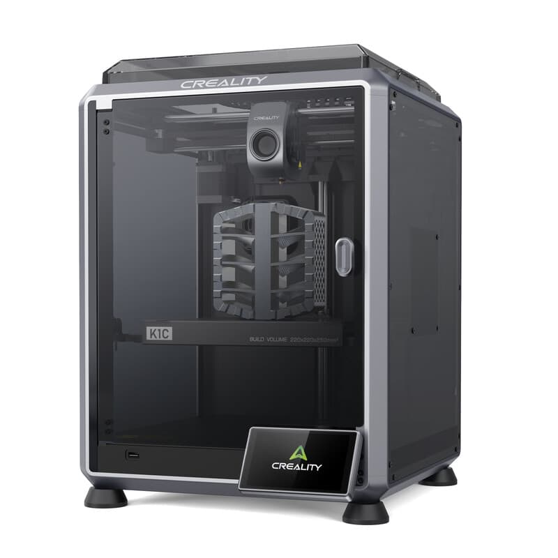 Creality K1C 2025 Imprimante 3D 600 mm/s avec nivellement automatique, caméra IA, 300 °C et mode silencieux, compatible filaments carbone