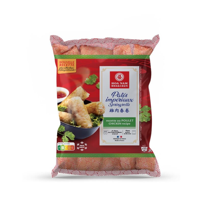 HOA NAM Sachet de 55 pâtés impériaux/nems au poulet surgelés - 2,035 kg