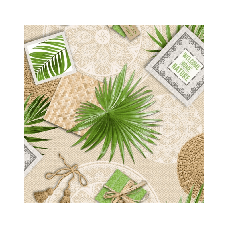 NORFTUFTING Nappe de table en toile cirée rectangulaire bohème - 140 x 250 cm