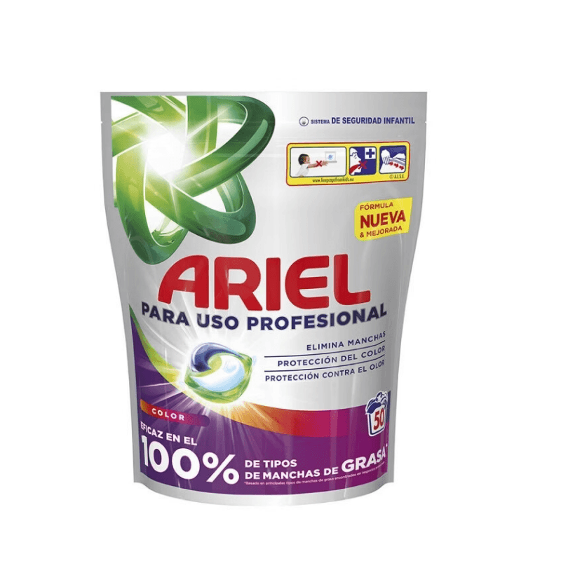 ARIEL Professional Capsules de lessive concentrée couleur tout-en-un - 50 doses