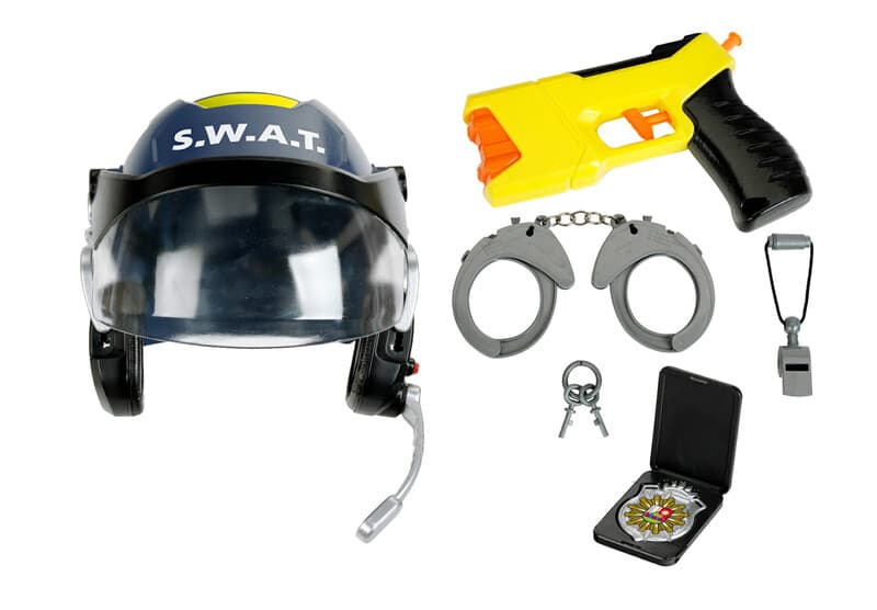 Theo Klein Pro Ensemble S.W.A.T. avec casque, taser à projection d'eau, menottes et insignes