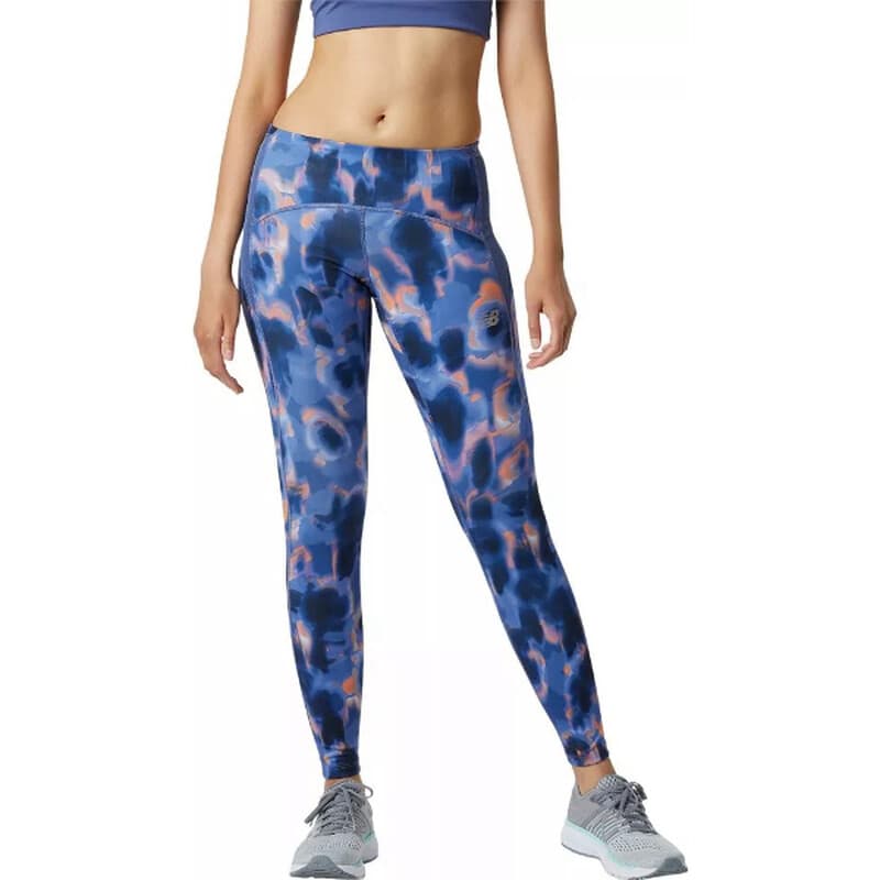 New Balance Legging Impact imprimé Bleu nuit