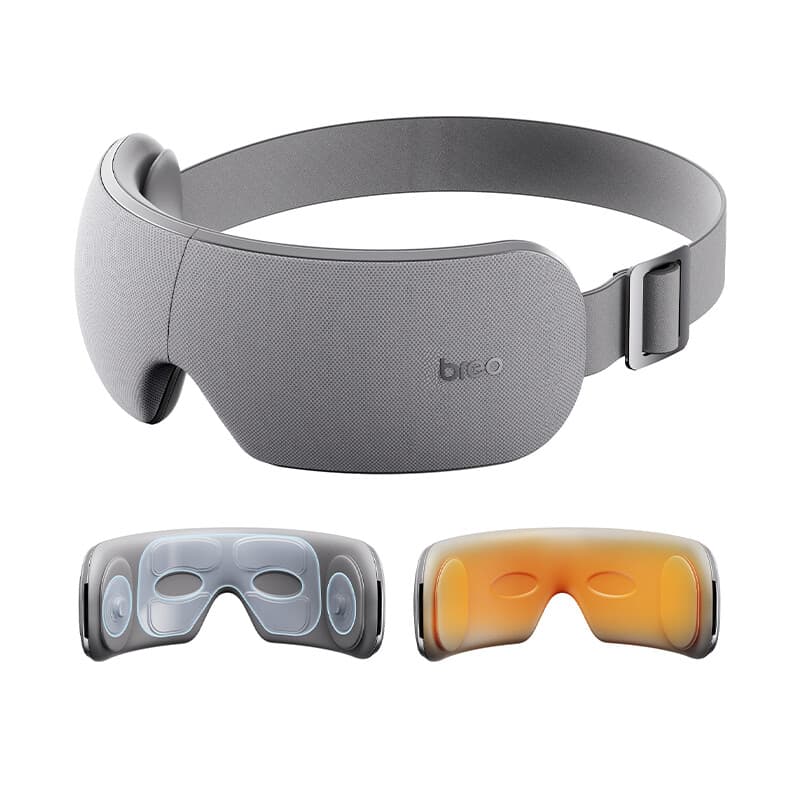 breo EM005 masseur chauffant des tempes et des yeux, meilleur masseur oculaire pour migraines, maux de tête et yeux secs, masseur oculaire