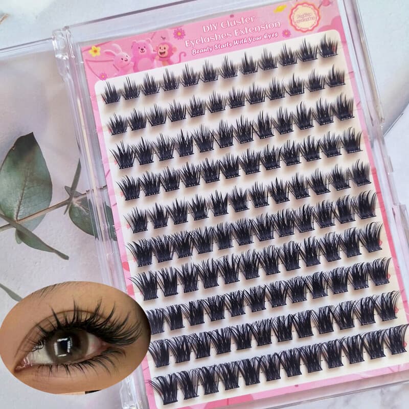 MeoMagic - Extensions de cils précollées (pince à épiler non incluse) - 10 lignes - 120 pièces - WM5