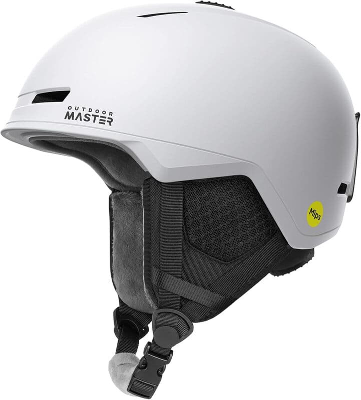 OutdoorMaster Diamond II - Casque de ski avec technologie MIPS - Blanc - L
