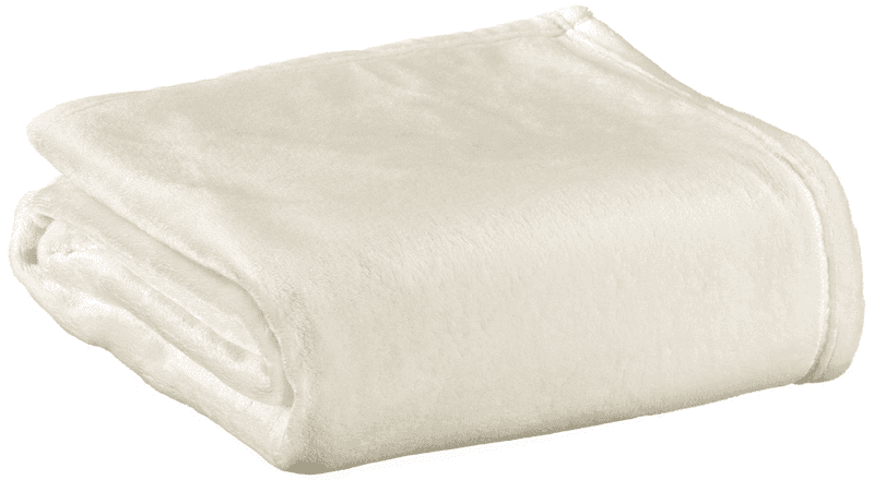 Vivaraise Théo Couverture en microfibre recyclée blanc neige - 130 x 160 cm