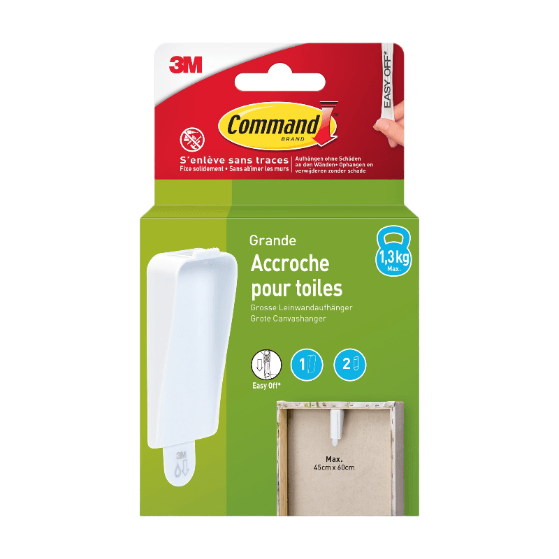 Command Porte-toile grand format en plastique - Blanc