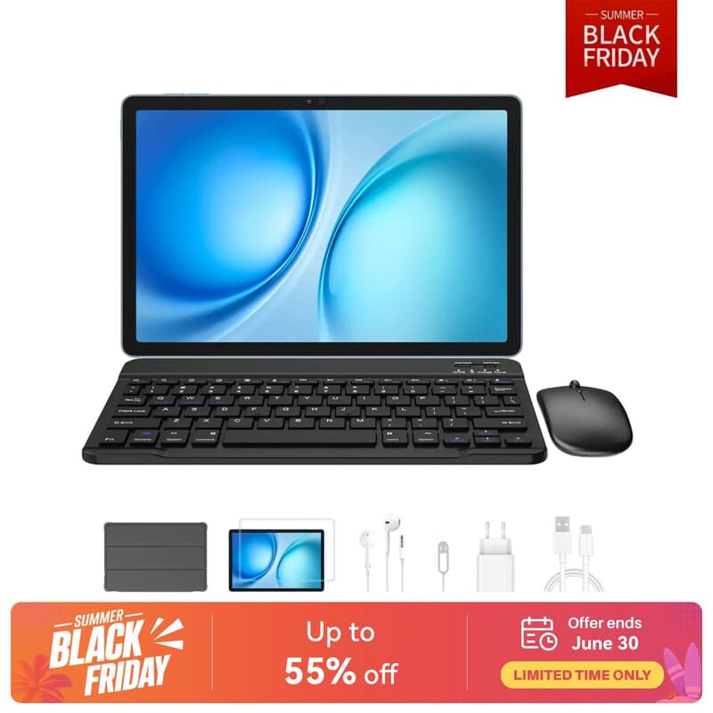 Blackview Zeno 10 Tablette 11 pouces, écran 2K FHD 90 Hz, double SIM 4G + Wi-Fi 5G, 24 Go (8 + 16) de RAM + 256 Go de ROM, batterie de 8800 mAh, mode