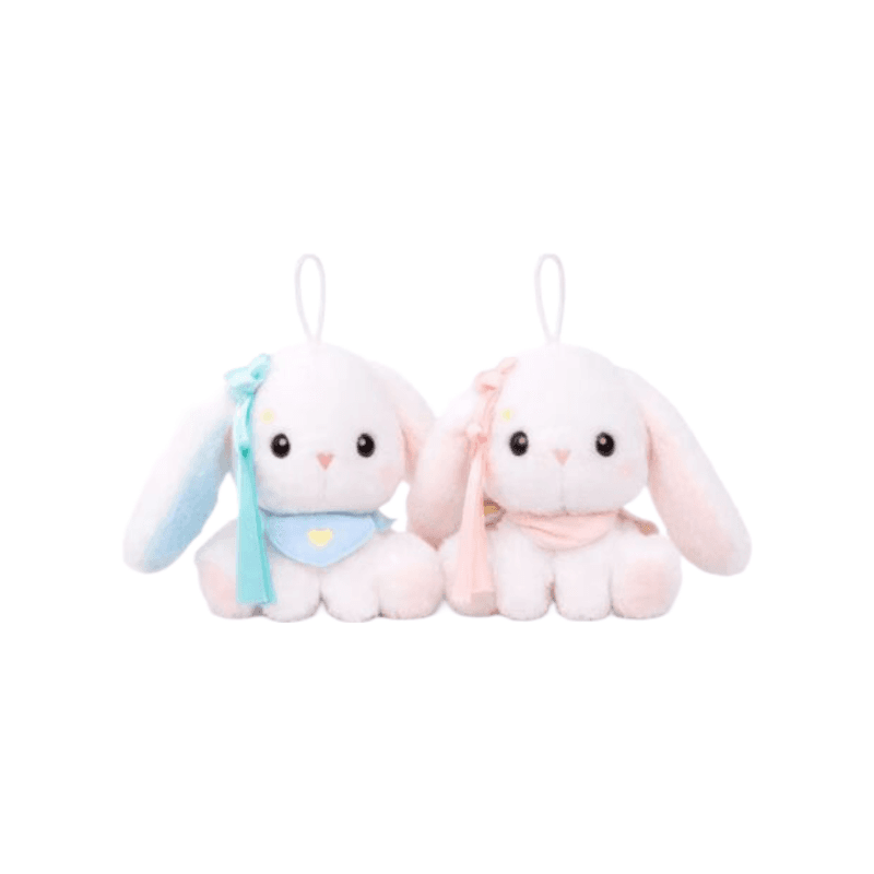 Porte-clés lapin en peluche 9 cm, tendance chinoise, modèle aléatoire