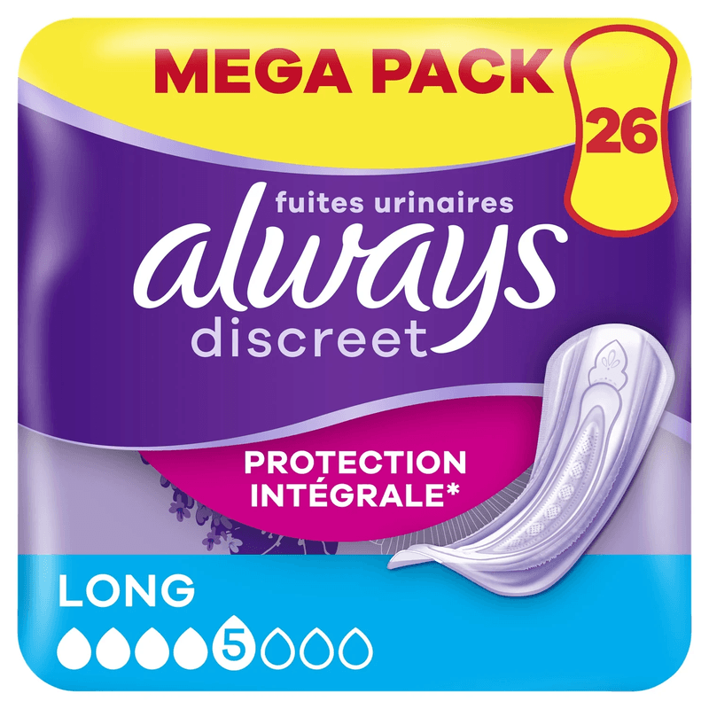Always Discreet - Serviettes incontinence longues megapack - 26