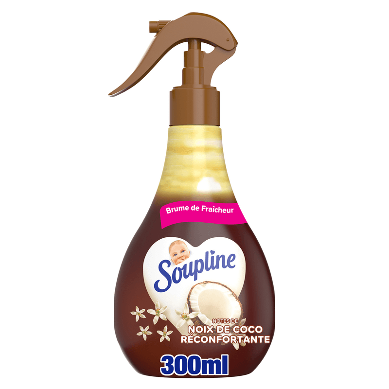 SOUPLINE Brume parfum de linge Noix de coco 300ml