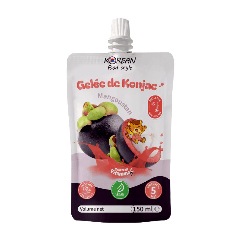 Korean Food Style Boisson gélifiée au konjac , saveur mangostan, 150 ml
