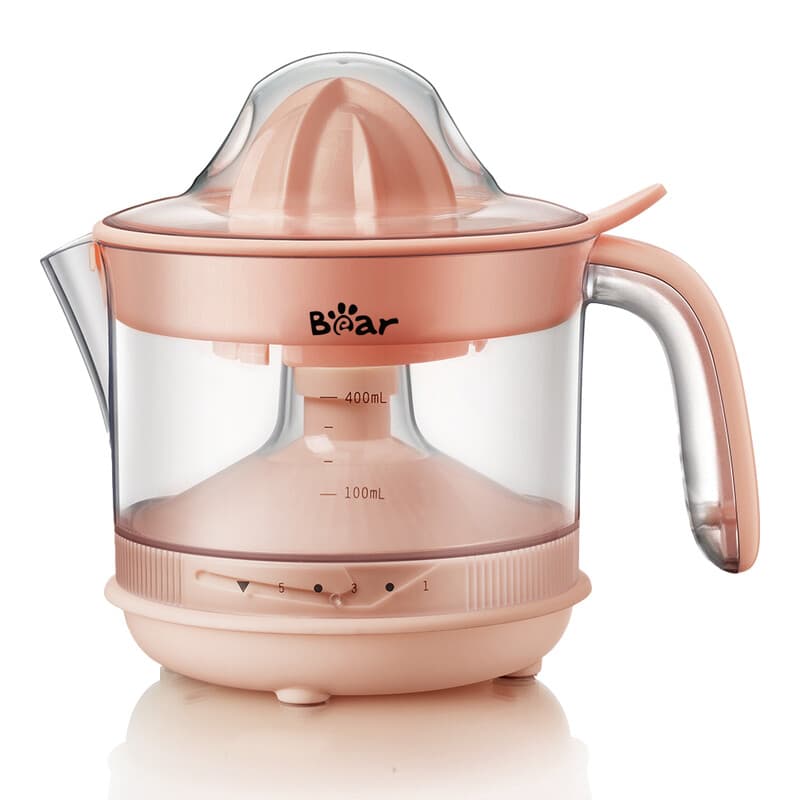 Bear CZJ-A04B1 Presse-agrumes, presse-à-jus portable pour la maison, séparateur de pulpe, 5 niveaux de pulpe réglables, large goulotte