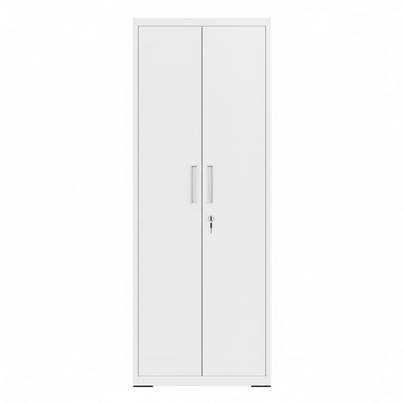 JOYFURNOS Armoire de classement 4 niveaux, Armoire polyvalente, Armoire de rangement en acier, Portes doubles, Gris