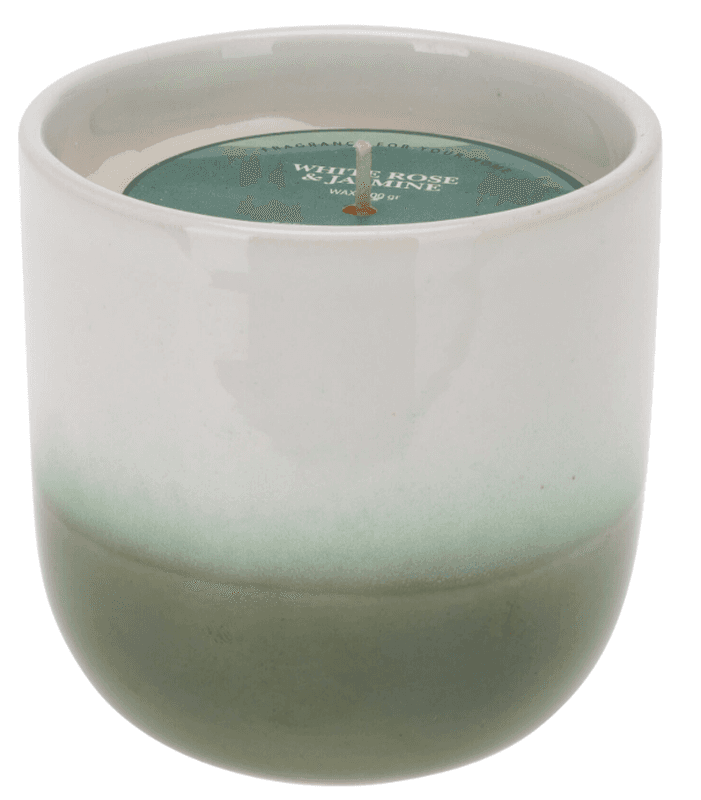 Bougie parfumée en pot de céramique - 9 cm