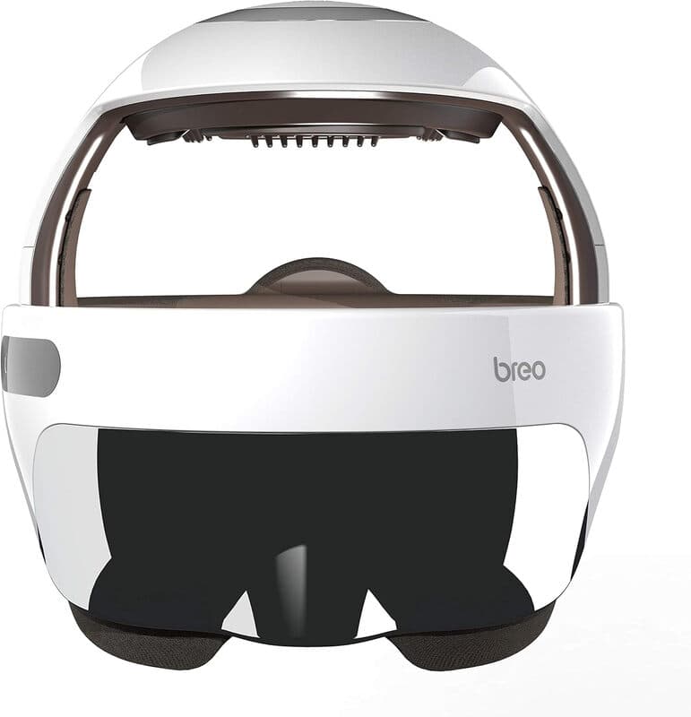 breo iDream5s appareil de massage intelligent pour la tête, massage chauffant par pétrissage et pression pour les yeux et le cou, casque de massage,