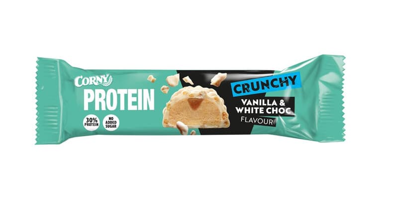 Barre Protéinée Corny Saveur Vanille et Chocolat Blanc 45g