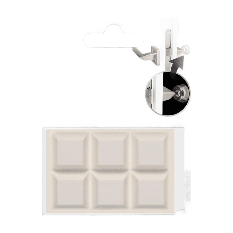 Dôme amortisseur carré adhésif - Blanc - 21 x 21 mm