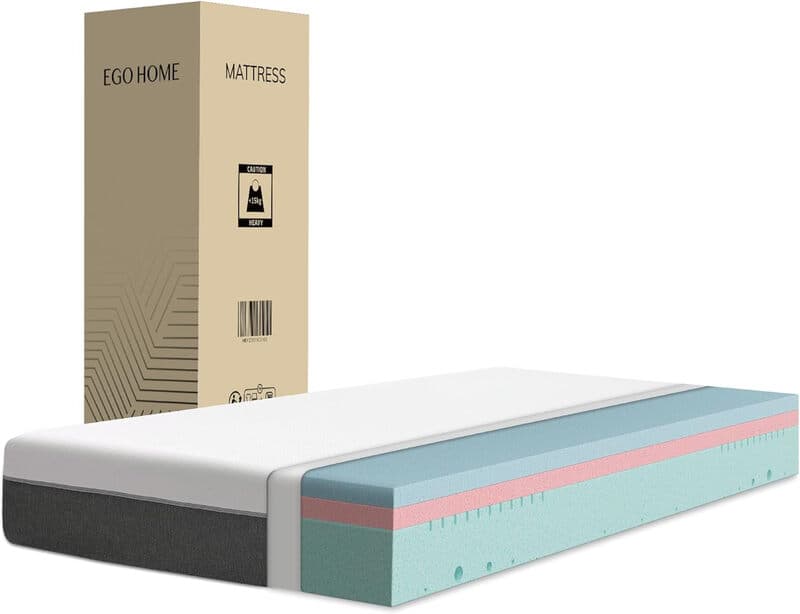 EGO HOME H3 Matelas en mousse à 3 couches double face certifié Oeko-Tex - 180 x 200 cm, hauteur 20 cm
