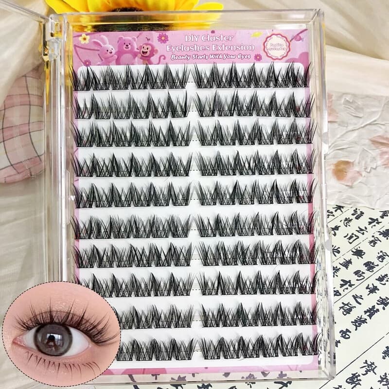 MeoMagic Extensions de cils classique (sans colle ni pinces à épiler) - 10 lignes - F25