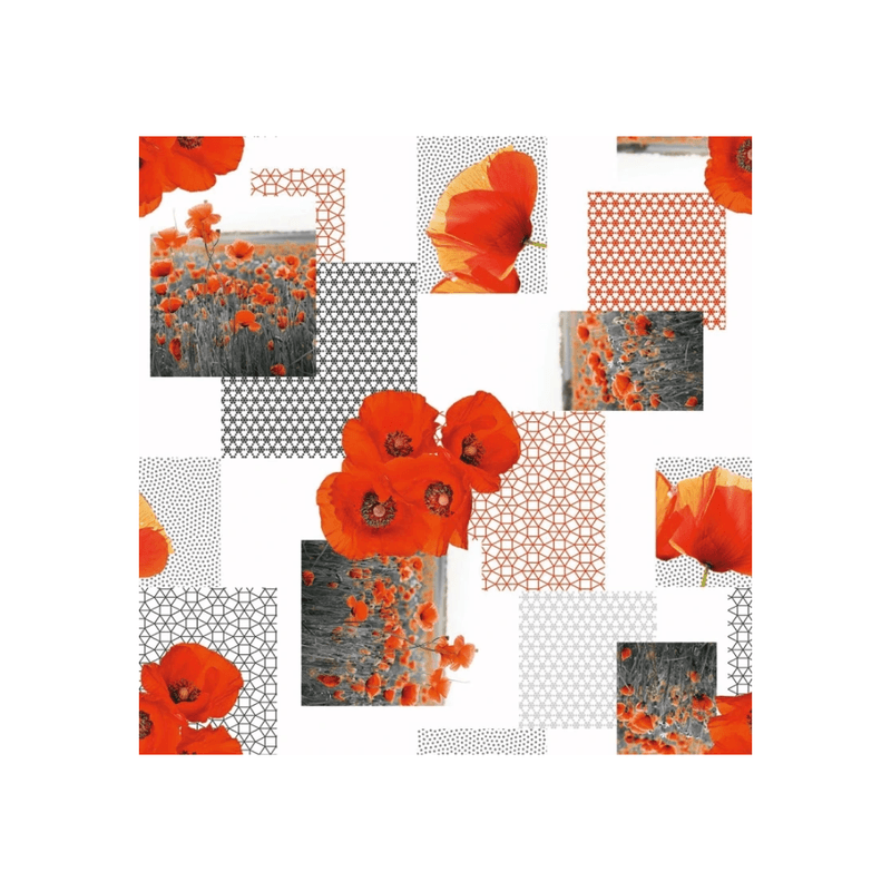 NORFTUFTING Nappe rectangulaire en toile cirée “Éclat Rouge” – 140 x 200 cm