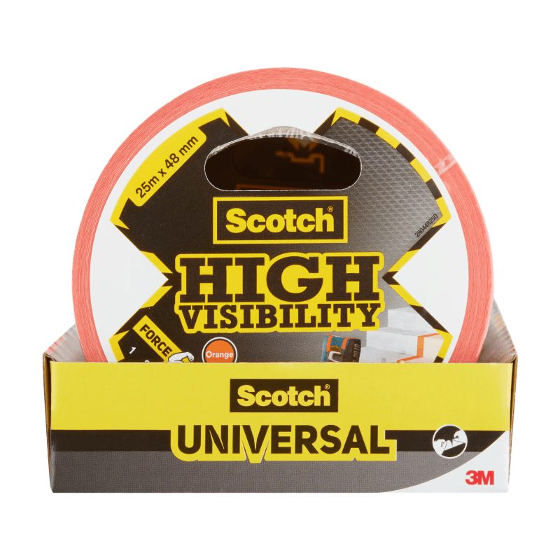 Scotch® Ruban adhésif toilé de réparation Universel Haute visibilité Orange 25 m x 48 mm