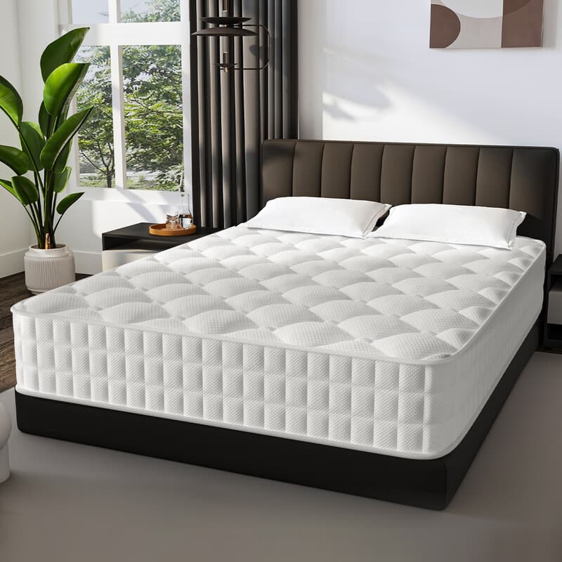 GTIMEX Matelas, Matelas à ressorts 7 zones, 140 x 200 cm, 22 cm de haut, H3, Matelas orthopédique, Avec drap-housse, Matière respirante, Pour