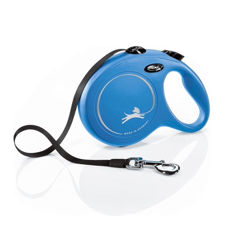 FLEXI New Classic - Laisse pour chien avec sangle, 5 m, taille S, bleu